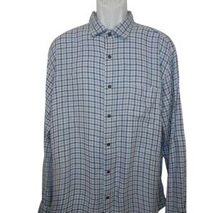 UNTUCKit LUXURY BUTTON DRESS SHIRT Men Size-XL BLUE WHITE 100% Cotton Button Up